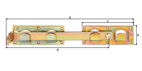 GAH Doppeltorüberwurf L/R verwendbar 423x70x180x333mm dickschichtpassiviert GAH