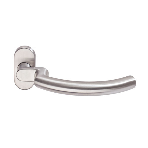 BKS FH Drücker-Halbgarnitur OFFICE H4.2 auf Drückerrosette B-72130, oval, Edelstahl