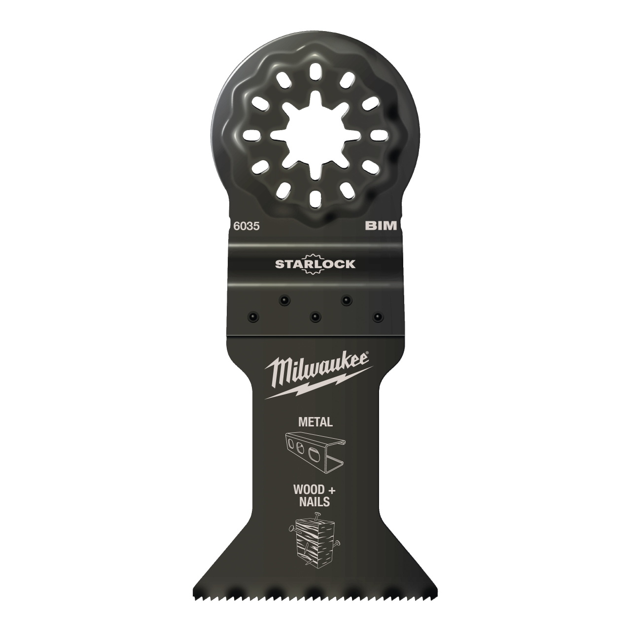 MILWAUKEE 43 x 47 mm Multitool Starlock Bi-Metall Tauchsägeblatt Multimaterial