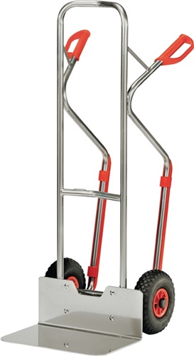 FETRA Stapelkarre m.Kufen H.1300mm Schaufel-L300xB480mm Trgf.200kg Alu