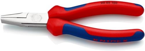 KNIPEX Flachzange DIN ISO 5745 Gesamt-L.160mm verchr.Mehrkomp.-Hülle KNIPEX