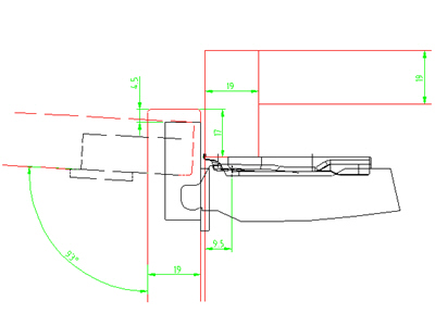 HETTICH Sensys Dicktürscharnier, Türdicke bis 32 mm, mit integrierter Dämpfung (Sensys 8631i), vernickelt, 9091400