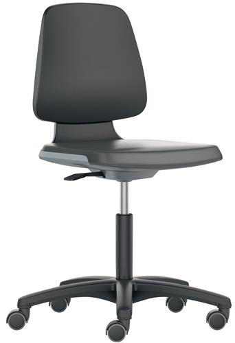 BIMOS Arbeitsdrehstuhl Labsit Rl.Sitzschale anthrazit Integralschaum schwarz 450-650mm