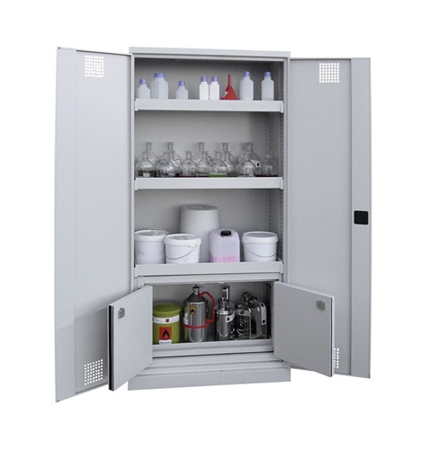 LACONT Chemikalien- u.Giftschrank H1950xB950xT500mm Anz.Flügeltüren 2 60 min.FS