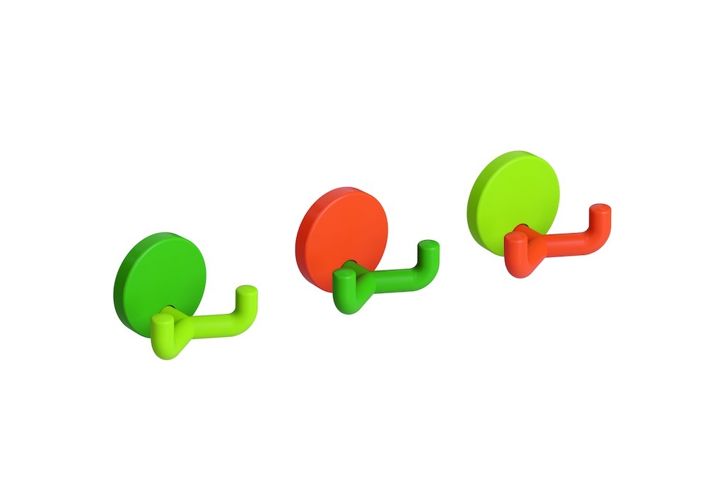 HEWI Wand-Doppelhaken Set 477.99 Polyamid, 477.99B005