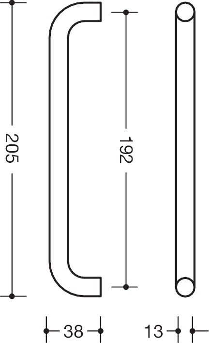HEWI Bügelgriff 548.13.B192, Polyamid
