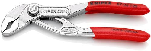 KNIPEX Wasserpumpenzange Cobra® L.125mm Spann-W.27mm verchr.Ku.-Überzug KNIPEX