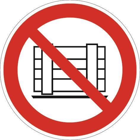 Nordwest Verbotszeichen ASR A1.3/DIN EN ISO 7010 Abstellen od. Lagern verboten Folie