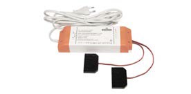 L&S Triac LED Konverter dimmbar DC 12V, 132W, 3m Anschlussleitung und 2x 6-fach Verteiler