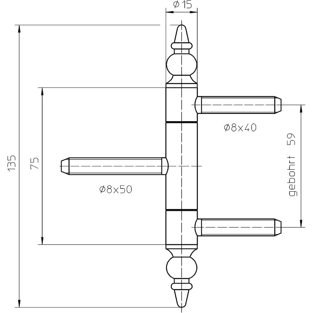 SIMONSWERK Einbohrband BAKA® C 1-15 WF ZK