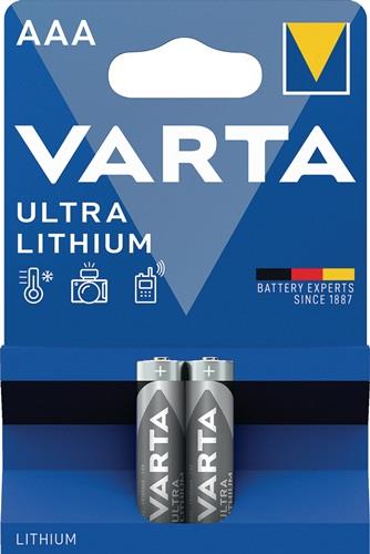 VARTA Batterie ULTRA Lithium 1,5 V AAA Micro 1100 mAh FR10G445 6103 2 St./Bl.VARTA