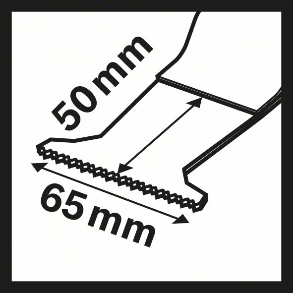 BOSCH BIM Tauchsägeblatt PAII 65 APB, Wood and Metal, 50 x 65 mm, 10er-Pack