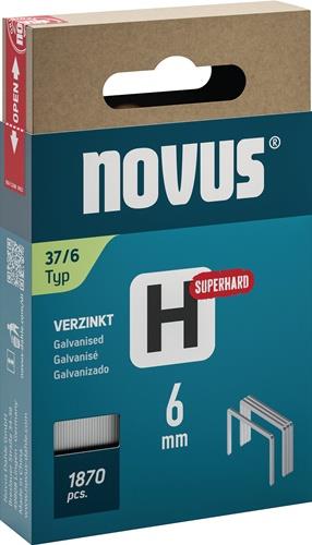 NOVUS Feindrahtklammer H Typ 37 Klammer-B.10,6mm 6mm 0,75mm superhart 1870 St.NOVUS