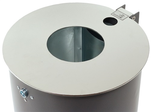 RENNER Abfallbehälter H510xØ360mm 50l anthrazit-eisenglimmer Befestigungsschiene
