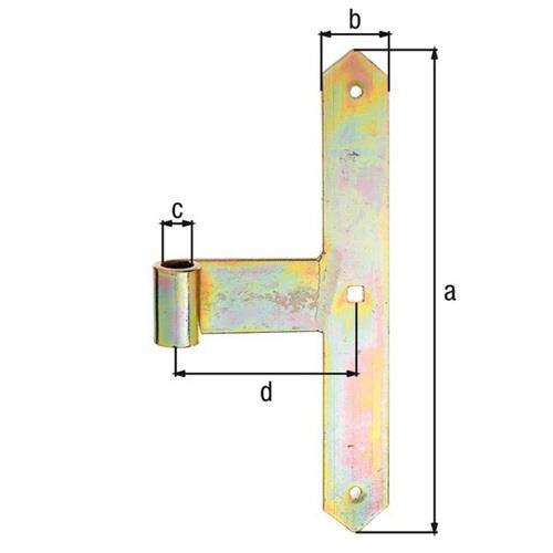 GAH Tormittelband 300x40x105mm STA galv.verz.d.pass.5mm GAH