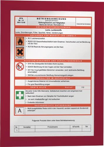 DURABLE Magnetrahmen DIN A4 rot selbstklebende Rückenfolie 2 St./VE DURABLE