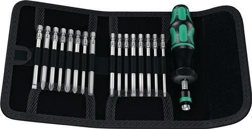 WERA Drehmomentschraubendrehersatz KK 60 Torque 17-tlg.1,2-3 Nm einstellb.WERA