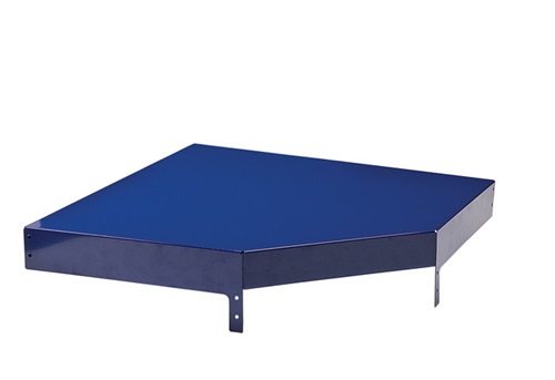 Nordwest Eckdeckelement LOGS 260 H130xB540xT390mm blau RAL 5022 LOGS