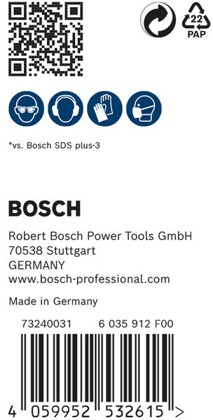 BOSCH EXPERT SDS plus-7X Hammerbohrer, 10 x 200 x 265 mm, 30-tlg.. Für Bohrhämmer