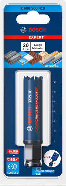BOSCH EXPERT Tough Material Lochsäge, 20 x 60 mm. Für Dreh- und Schlagbohrer