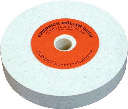 MÜLLER Filzpolierscheibe Ø125xB20x20mm Wollfilz MÜLLER