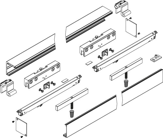 HERMAT Schiebetürbeschlag San Remo 9174/80.Ö, 80 kg, Aluminium