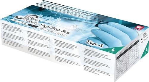 AMPRI Einw.-Handsch.HighRisk Pro Gr.M blau PSA III Nitril
