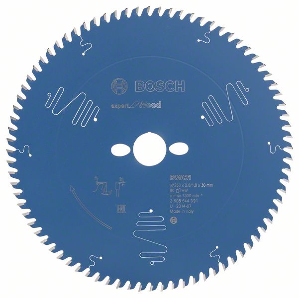 BOSCH Kreissägeblatt Expert for Wood, 260 x 30 x 2,8 mm, 80