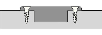 HETTICH Intermat Holzrahmentürscharnier (Intermat 9924), halb vorliegend, Öffnungswinkel 95°, Bohrbild TH 38 x 8 mm, zum Anschrauben (-), 72965