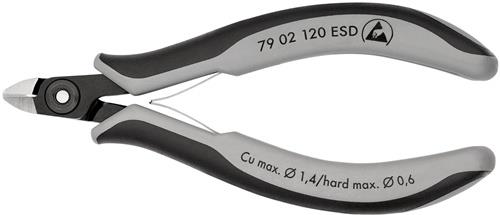 KNIPEX Präzisions-Elektronik-Seitenschneider L.120mm Form 0 Facette ja,sehr kl. ESD