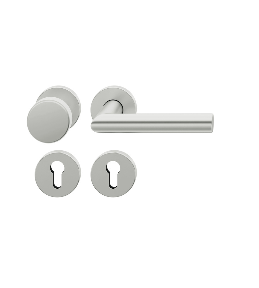 FSB Wechselgarnitur mit Rosetten 12 1076, ASL, rund, VK 8 mm, Aluminium