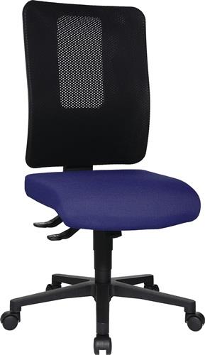 TOPSTAR Bürodrehstuhl m.Synchr.-Techn.schwarz/blau 450-550mm Trgf.110kg TOPSTAR