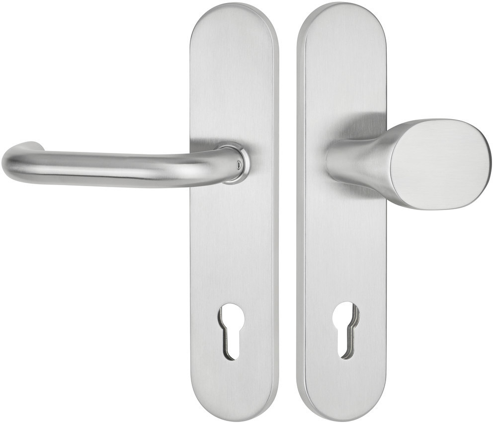 HERMAT Schutz-Wechselgarnitur mit Langschild BASIC 01 1801.Ø22/2089.SH/3128, Edelstahl