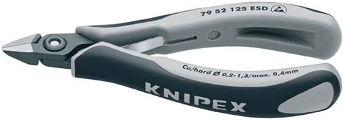 KNIPEX Präzisions-Elektronik-Seitenschneider L.125mm Form 6 Facette nein pol.ESD KNIPEX