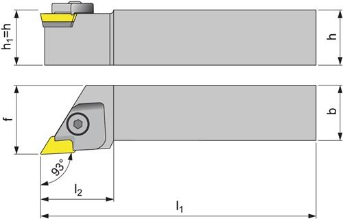 PROMAT Klemmdrehhalter CKJNR 2525 M16 re. vern. Außendrehen PROMAT