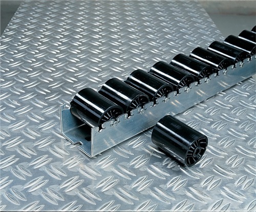 BITO Rollenleiste schwer L.2400mm Kunststoff-Zylinderrollen,D.46mm Rollenteilung 72mm