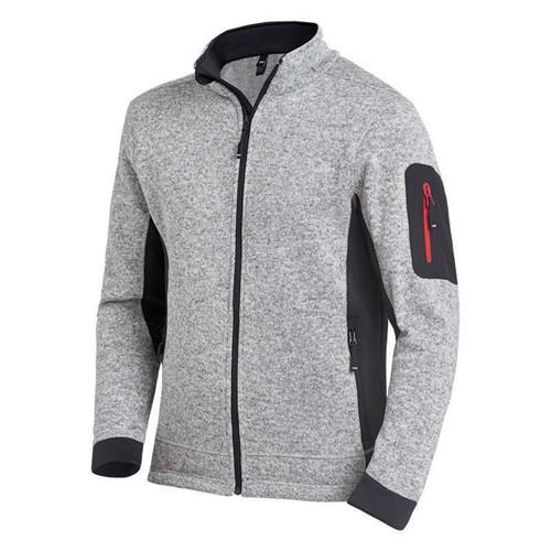 FHB Strick-Fleecejacke CHRISTOPH Gr.XXXL grau/schwarz FHB