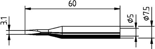 ERSA Lötspitze Serie 172 meißelförmig B.3,1mm 0172 KD/SB ERSA