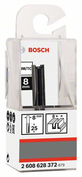 BOSCH Nutfräser Standard for Wood, 8 mm, D1 8 mm, L 25,4 mm, G 56 mm