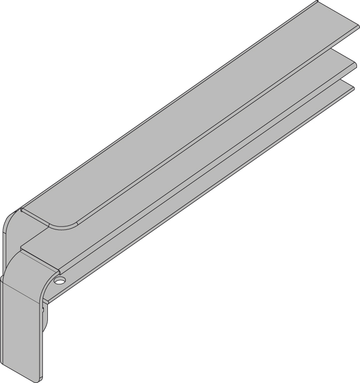 GUTMANN Gleitabschluss BF 4006, 420 mm, blank