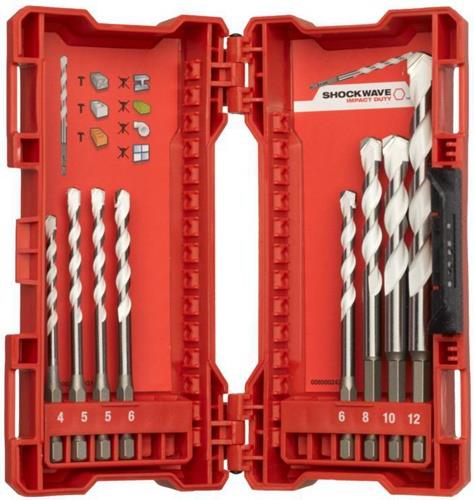 MILWAUKEE Universalbohrersatz SHOCKWAVE™ 8-tlg.4/5/6/8/10/12mm 6-kant MILWAUKEE