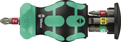 WERA Magazinbithalter KK Stubby Magazin RA 1 6-tlg.BZT Schlitz/PH/TORX® WERA