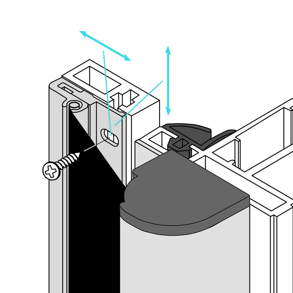 PLANET Montageprofil für Fingerschutz FSR RG1, Aluminium 2.015 mm weiß