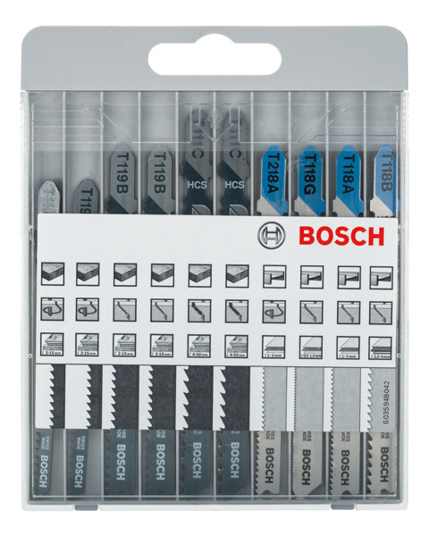 BOSCH Stichsägeblatt-Set Basic for Wood and Metal, 10-teilig
