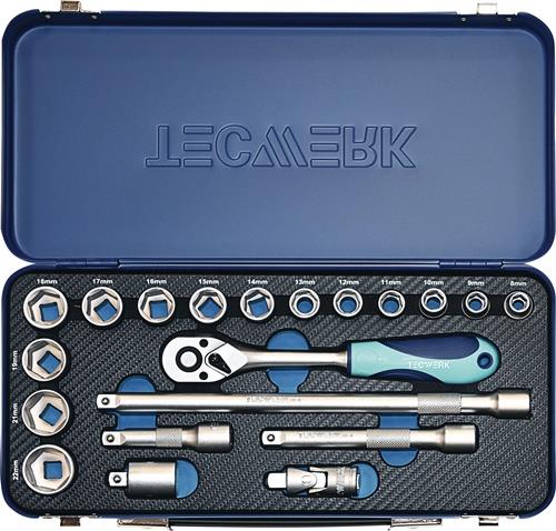 TECWERK Steckschlüsselsatz 20-tlg.3/8 Zoll SW 8-22mm Z.30 6KT TECWERK