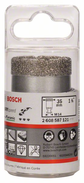 BOSCH Diamanttrockenbohrer Dry Speed Best for Ceramic, 35 x 35 mm