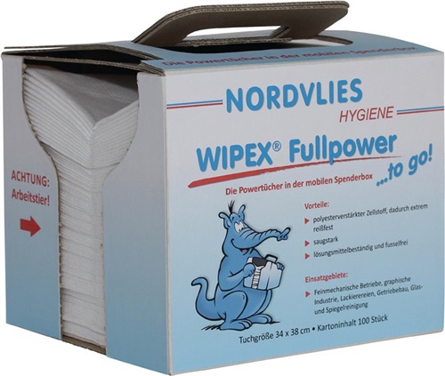 WIPEX Putztuch WIPEX Fullpower „TO GO" L380xB320ca.mm weiß z-gefaltet WIPEX