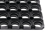 Nordwest Fußmatte offene Ringe schwarz Gum.L500xB800xS22mm