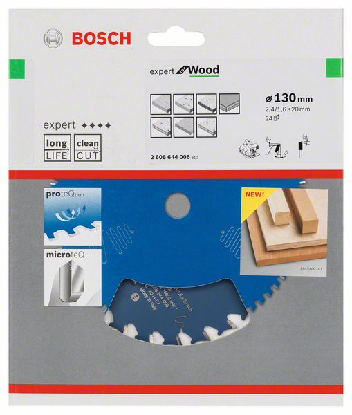 BOSCH Kreissägeblatt Expert for Wood, 130 x 20 x 2,4 mm, 24