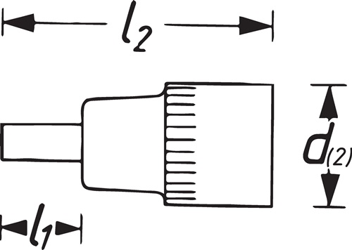 Steckschlüsseleinsatz 2527-8 1/2 Zoll Innen-6-kant SW 8mm L.238mm HAZET